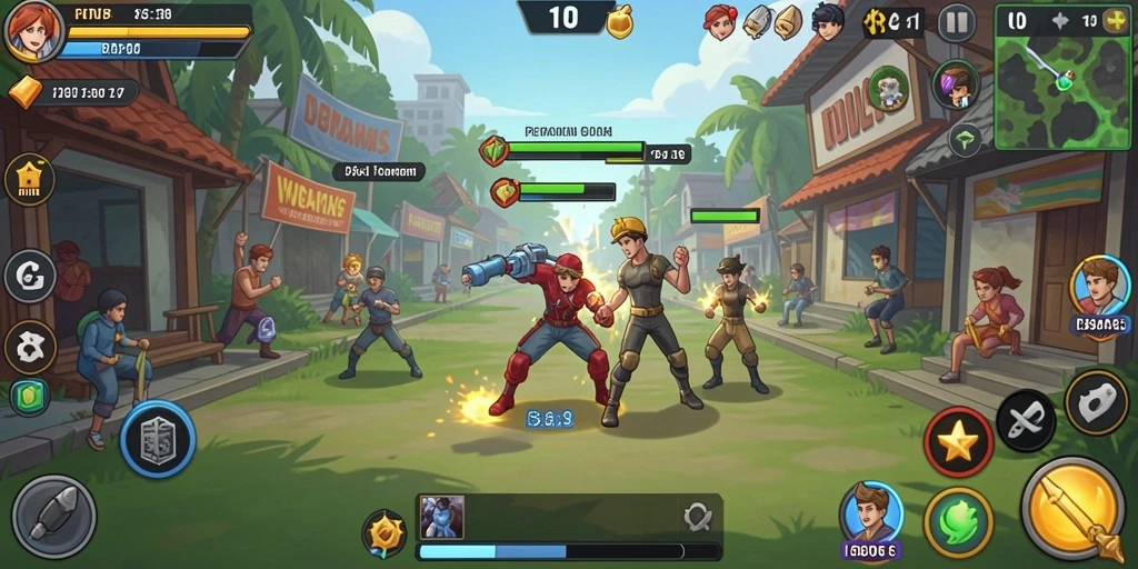 Sesi multiplayer yang menyenangkan dengan teman-teman.